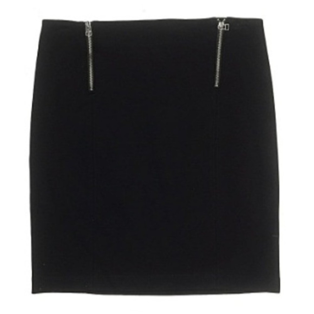 Aritzia Sunday Best NWT Black Mini Skirt Zip Detail Size 4 S - Picture 2 of 7